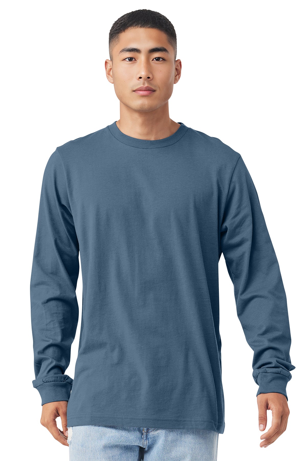 3501 Bella + Canvas Unisex Jersey Long-Sleeve T-Shirt - Steel Blue