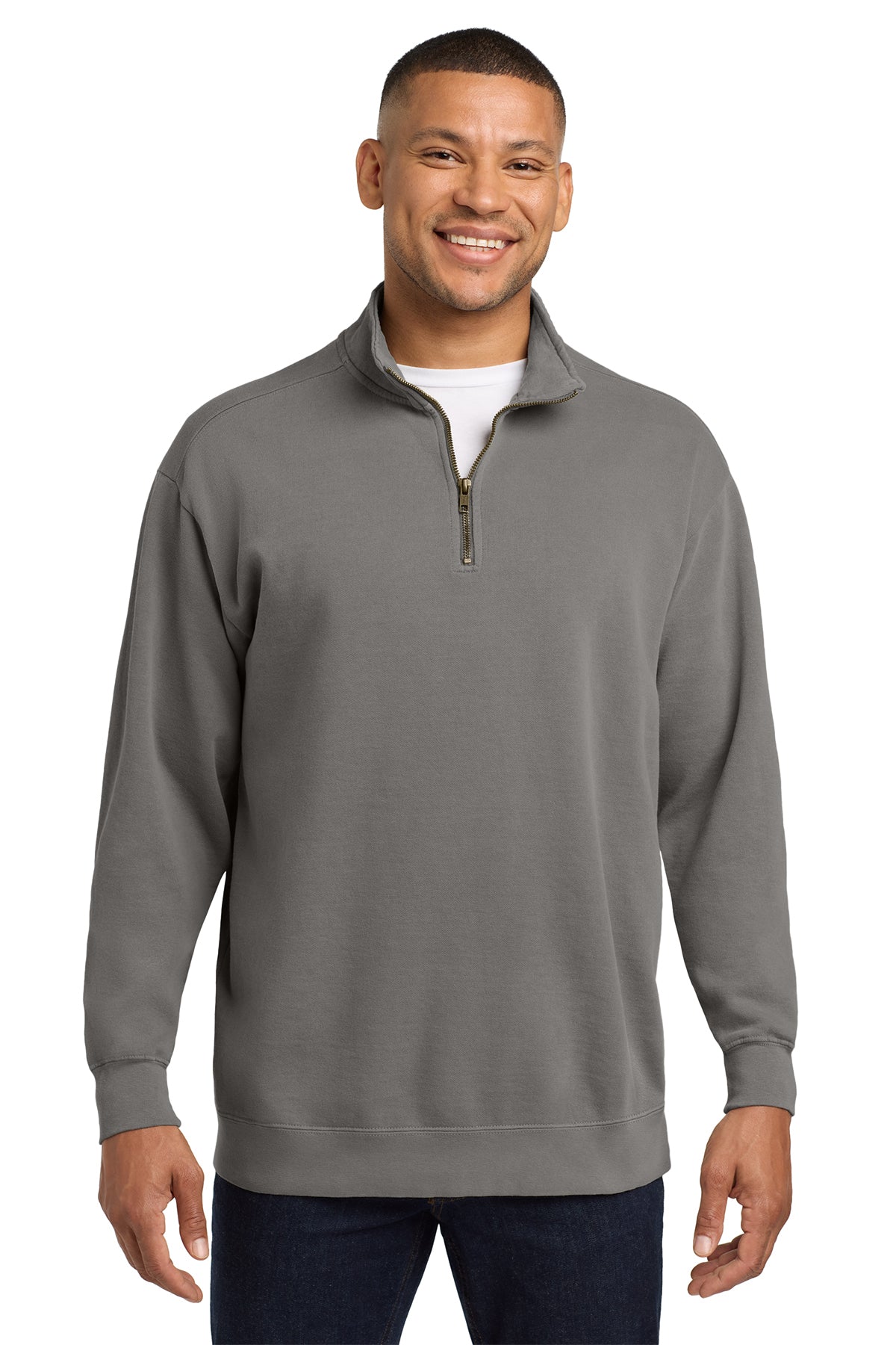Unisex Garment-Dyed Quarter-Zip Sweatshirt