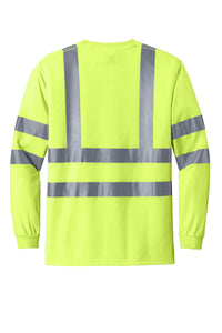 CornerStone® - ANSI 107 Class 3 Long Sleeve Snag-Resistant Reflective T-Shirt | CS409 - The Lemon Print & Design Studio 
