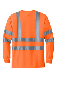 CornerStone® - ANSI 107 Class 3 Long Sleeve Snag-Resistant Reflective T-Shirt | CS409 - The Lemon Print & Design Studio 
