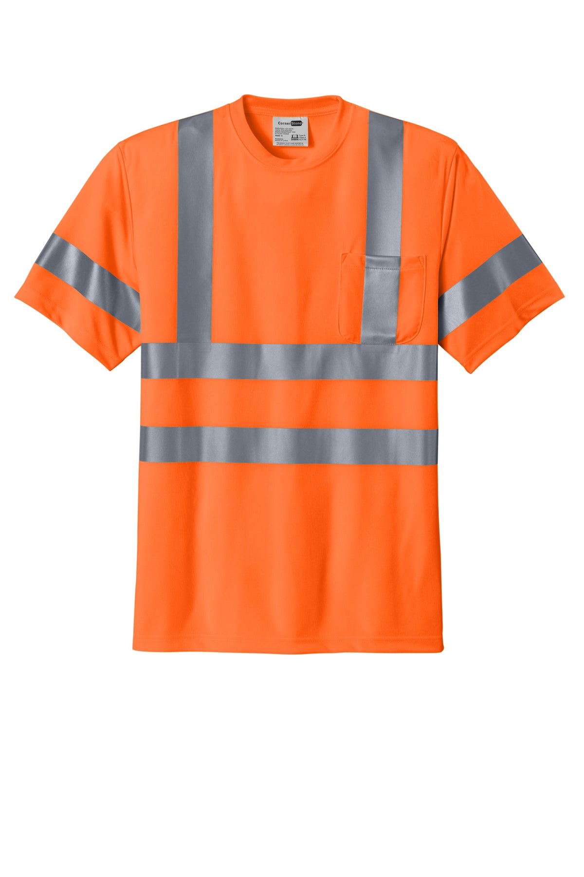 CornerStone® - ANSI 107 Class 3 Short Sleeve Snag-Resistant Reflective T-Shirt | CS408 - The Lemon Print & Design Studio 