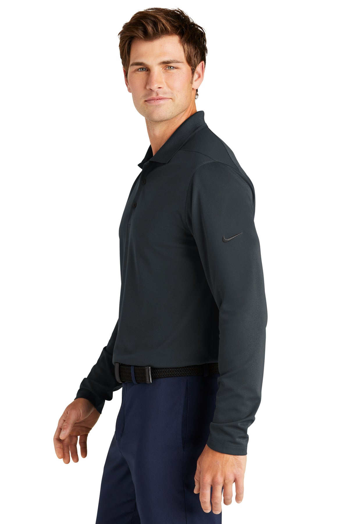 Nike Dri-FIT Micro Pique 2.0 Long Sleeve Polo | NKDC2104 - The Lemon Print & Design Studio 
