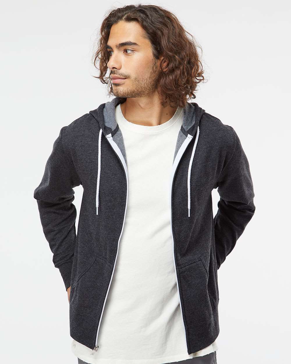 Independent Trading Co. Lightweight Full-Zip Hooded Sweatshirt | AFX90UNZ - The Lemon Print & Design Studio 