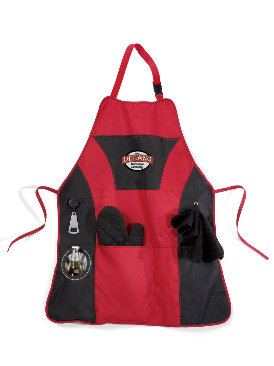 Grill Master Apron Kit - Red | Custom Branded | Lemon Print