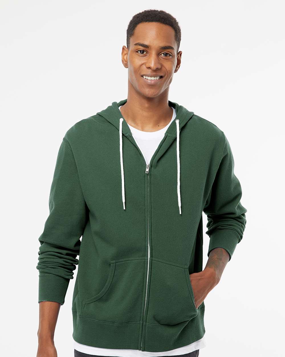 Independent Trading Co. Lightweight Full-Zip Hooded Sweatshirt | AFX90UNZ - The Lemon Print & Design Studio 