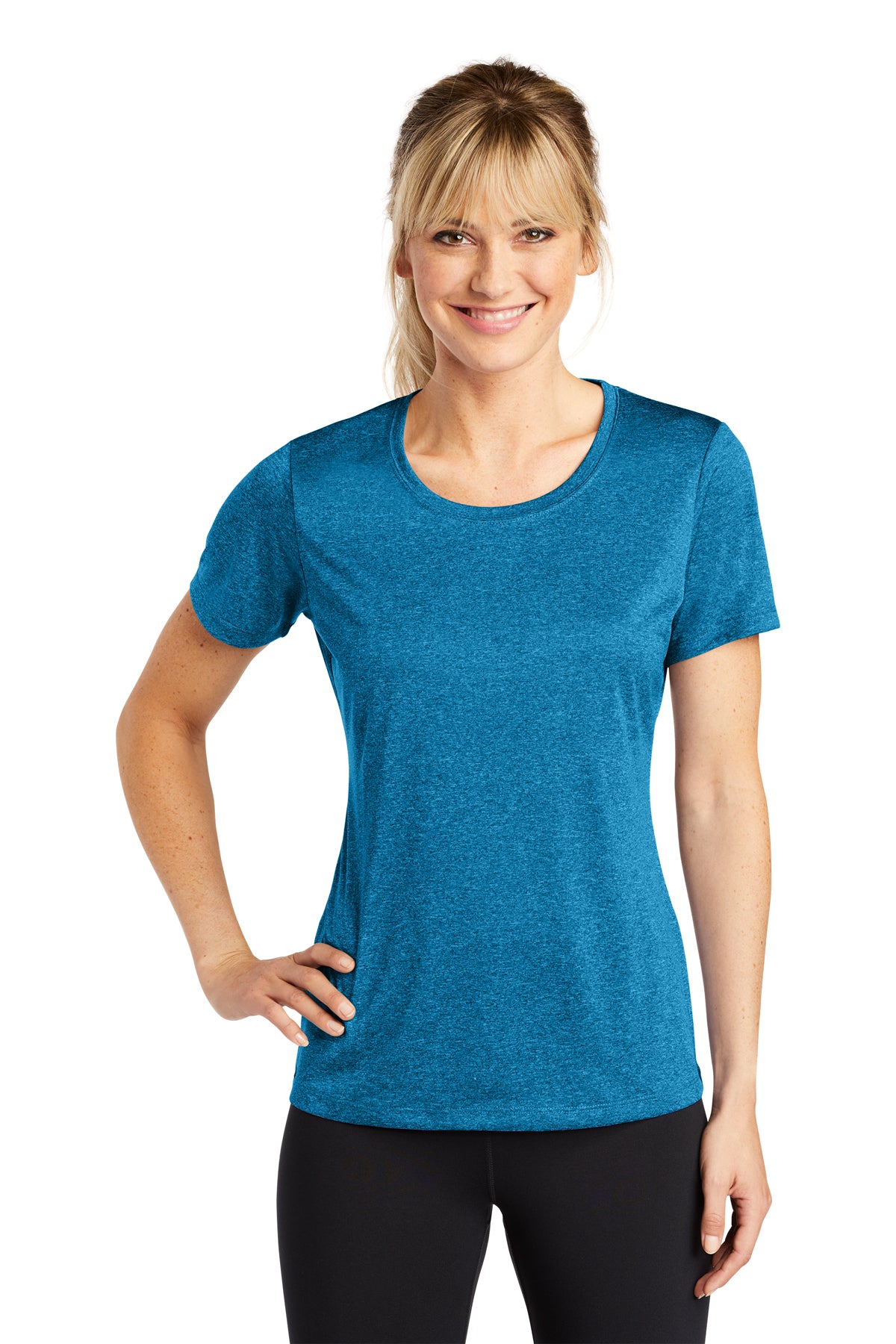 LST360  Sport-Tek® Women's Heather Contender™ Scoop Neck Tee - The Lemon Print & Design Studio 