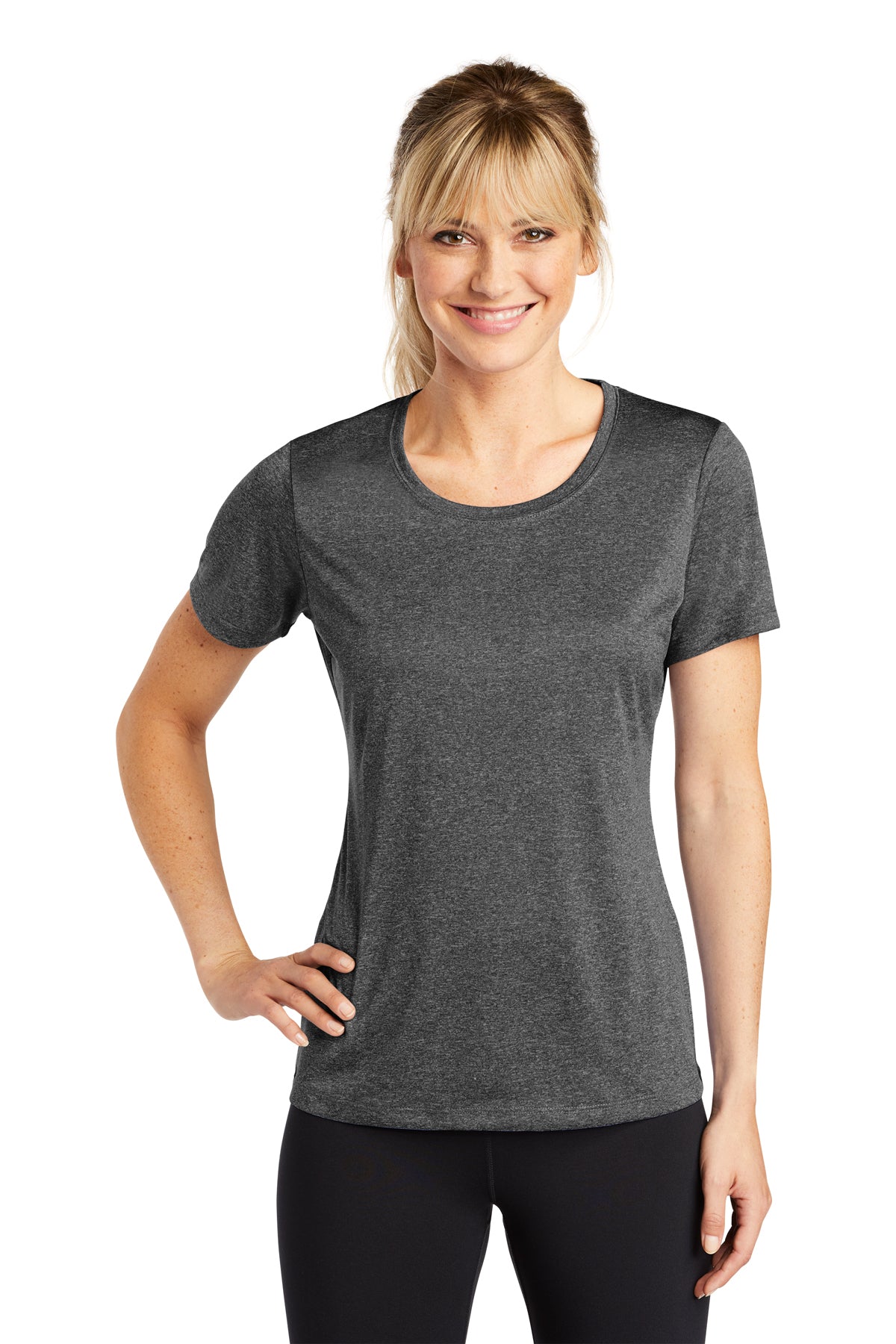 LST360  Sport-Tek® Women's Heather Contender™ Scoop Neck Tee - The Lemon Print & Design Studio 