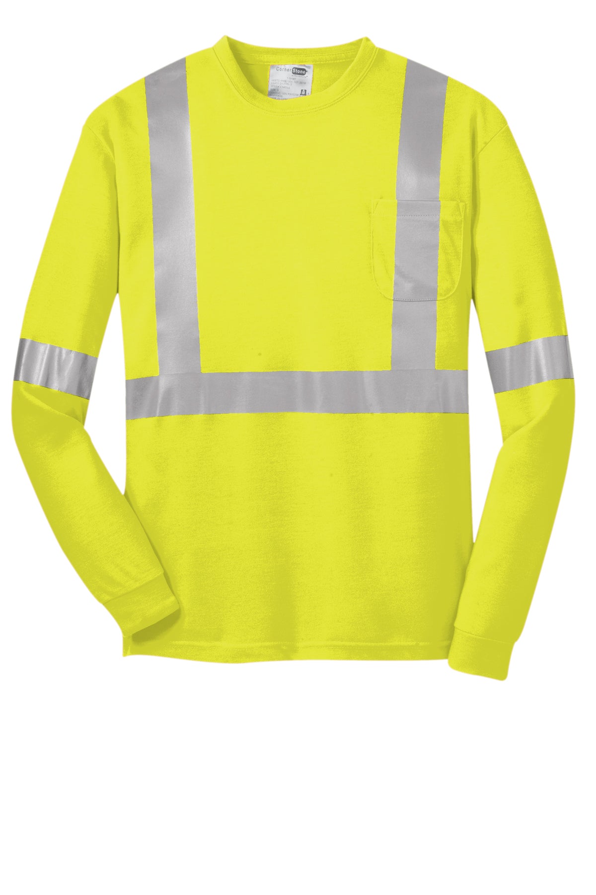 CornerStone® ANSI 107 Class 2 Long Sleeve Safety T-Shirt | CS401LS - The Lemon Print & Design Studio 