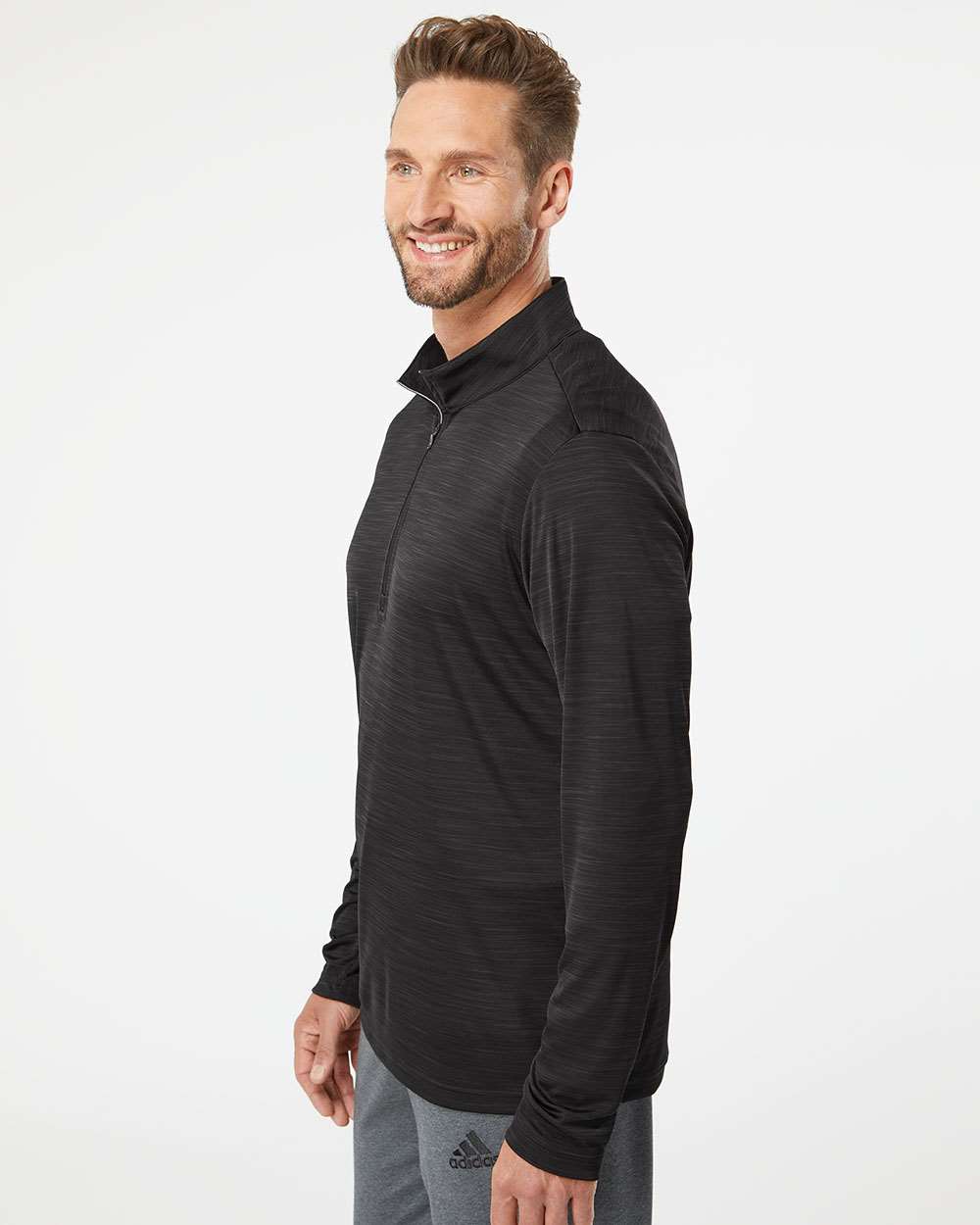 Adidas Men's Lightweight Mélange Quarter-Zip Pullover A475