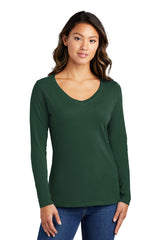 LPC450VLS  Port & Company® Women's Long Sleeve Fan Favorite™ V-Neck Tee - The Lemon Print & Design Studio 