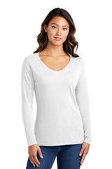 LPC450VLS  Port & Company® Women's Long Sleeve Fan Favorite™ V-Neck Tee - The Lemon Print & Design Studio 