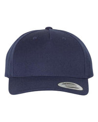 Premium Five-Panel Curved Bill Snapback Cap