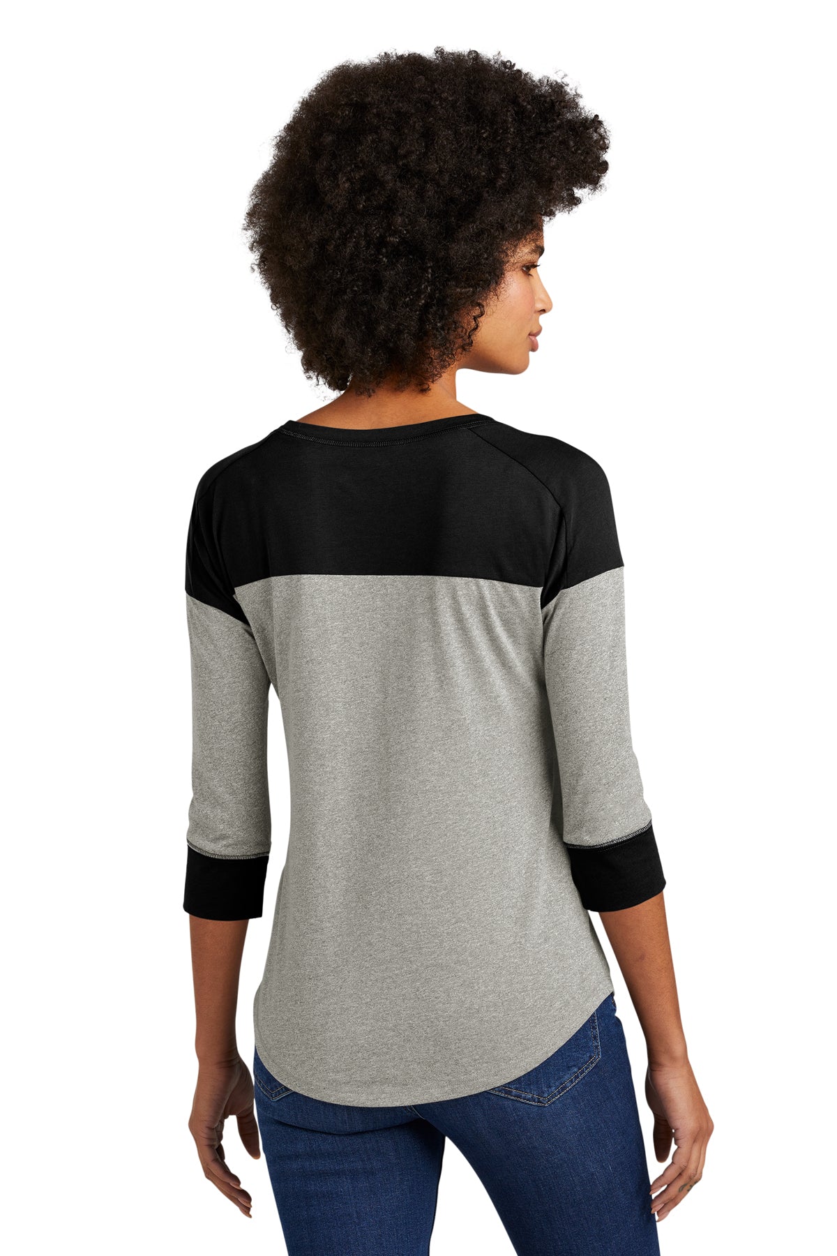 LNEA104 New Era® Women's Heritage Blend 3/4-Sleeve Baseball Raglan Tee