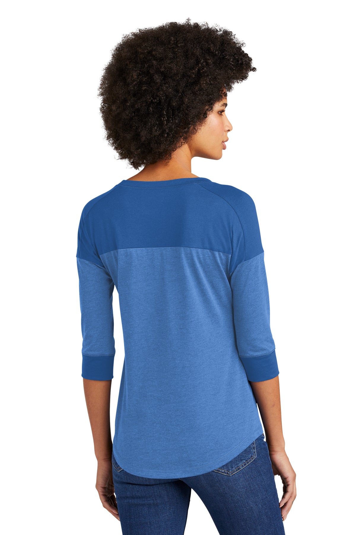 LNEA104 New Era® Women's Heritage Blend 3/4-Sleeve Baseball Raglan Tee