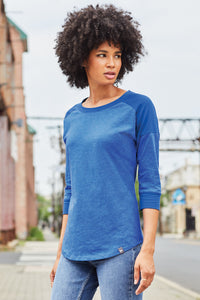 LNEA104 New Era® Women's Heritage Blend 3/4-Sleeve Baseball Raglan Tee
