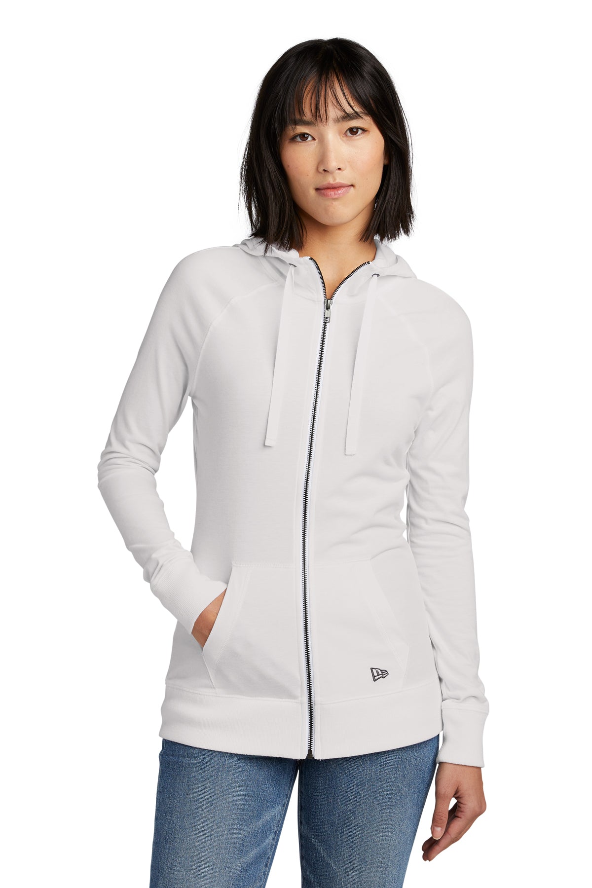 LNEA122 New Era® Women's Sueded Cotton Blend Full-Zip Hoodie