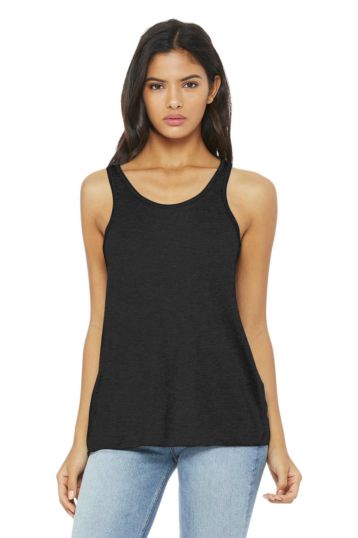 Bella+Canvas 8800 Women's Flowy Racerback Tank - Black Heather