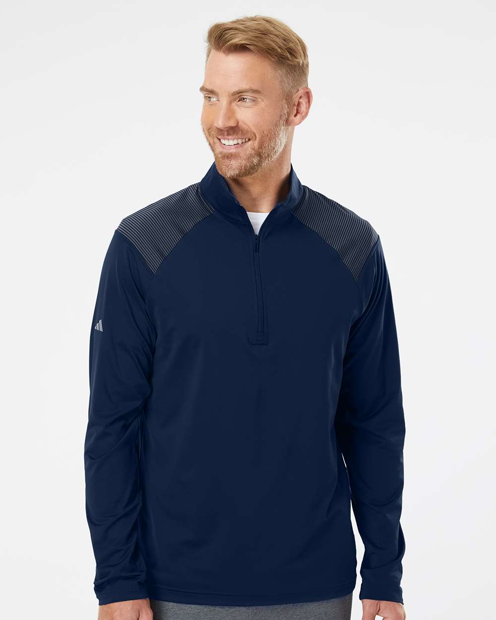 Adidas Men's Ultimate365 Lightweight Shoulder Stripe Quarter-Zip Pullover A520