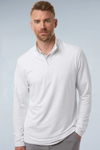 A708 Adidas Men's Textured Stripe Quarter-Zip Pullover