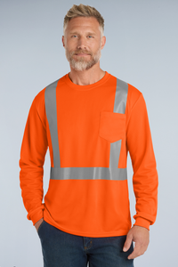 CornerStone® ANSI 107 Class 2 Mesh Long Sleeve Tee | CS201 - The Lemon Print & Design Studio 
