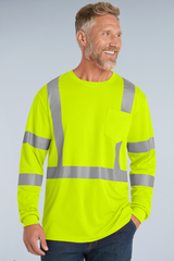 CornerStone® ANSI 107 Class 3 Mesh Long Sleeve Tee | CS203 - The Lemon Print & Design Studio 