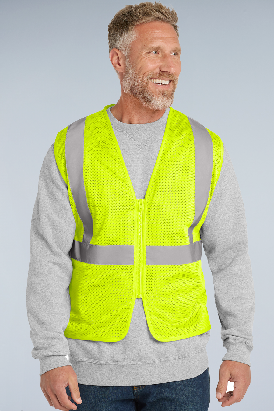CornerStone® ANSI 107 Class 2 Economy Mesh Zippered Vest | CSV101