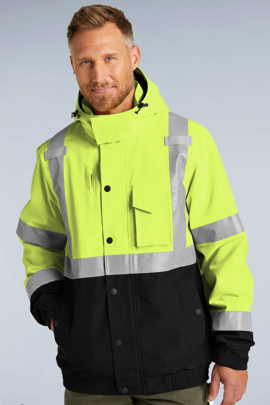 CornerStone® ANSI 107 Class 3 Waterproof Insulated Ripstop Bomber Jacket | CSJ501