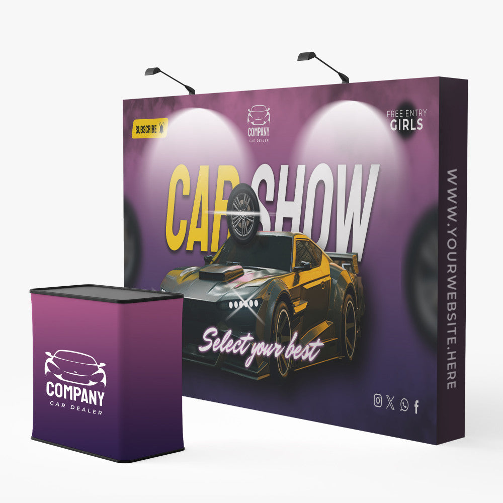 10ft Straight Velcro Fabric Pop Up Display