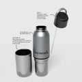 Switch-Hitter 2-In-1 Sport 600 Ml / 20 Oz Stainless Steel Bottle With 350 Ml / 12 Oz Cup