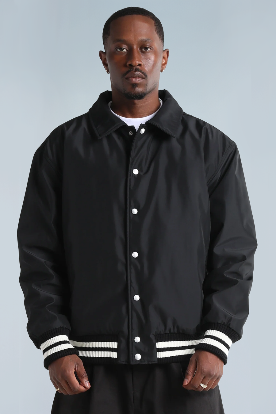 Shaka Wear Unisex Collared Varsity Jacket - SHCVBJ