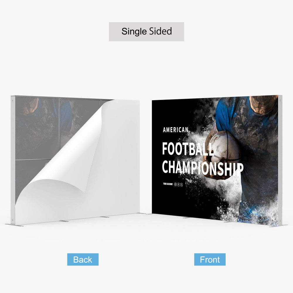 10ft SEG Backlit Fabric Display – Illuminated Trade Show Wall