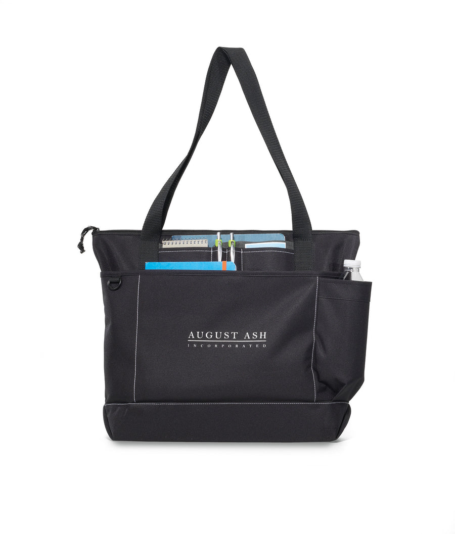Avenue Business Tote - Black | Custom Branded | Lemon Print