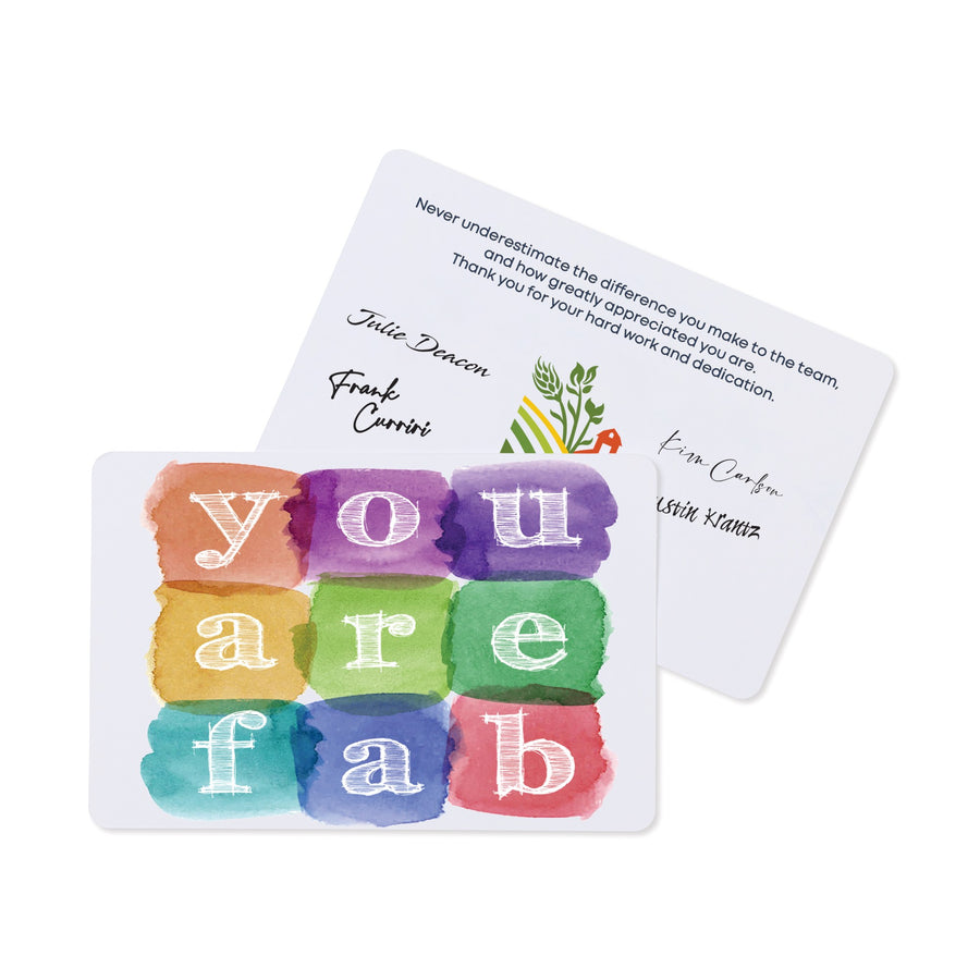 Fabulously You For All You Do Greeting Card - White | Custom Branded | Lemon Print