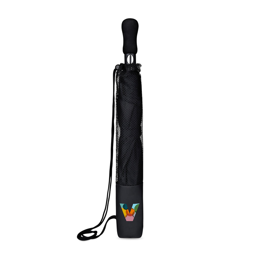 Elements 58" Recycled rPET Auto Open Travel Folding Umbrella