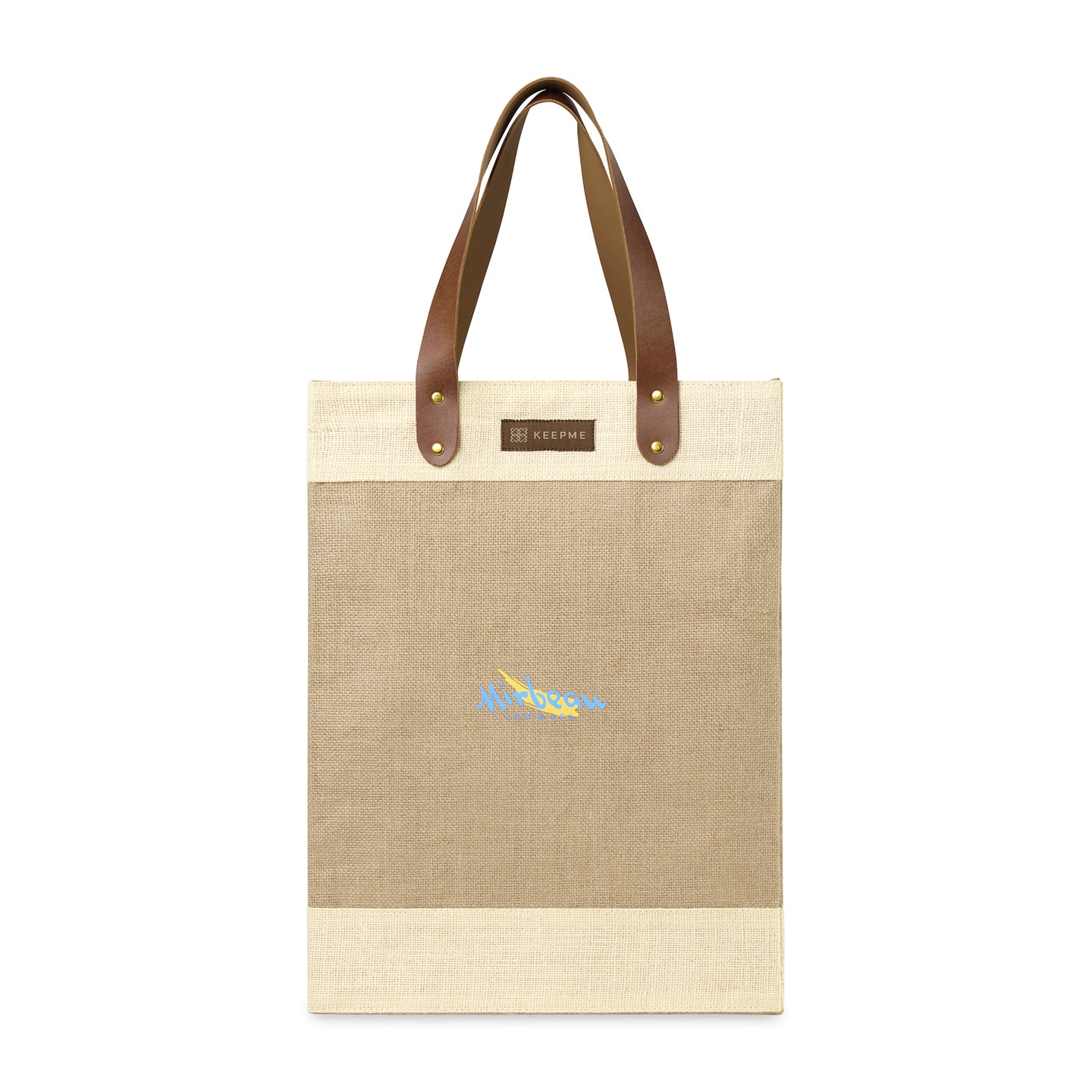 Out of the Woods® Jute Tall Tote - Natural | Custom Branded | Lemon Print