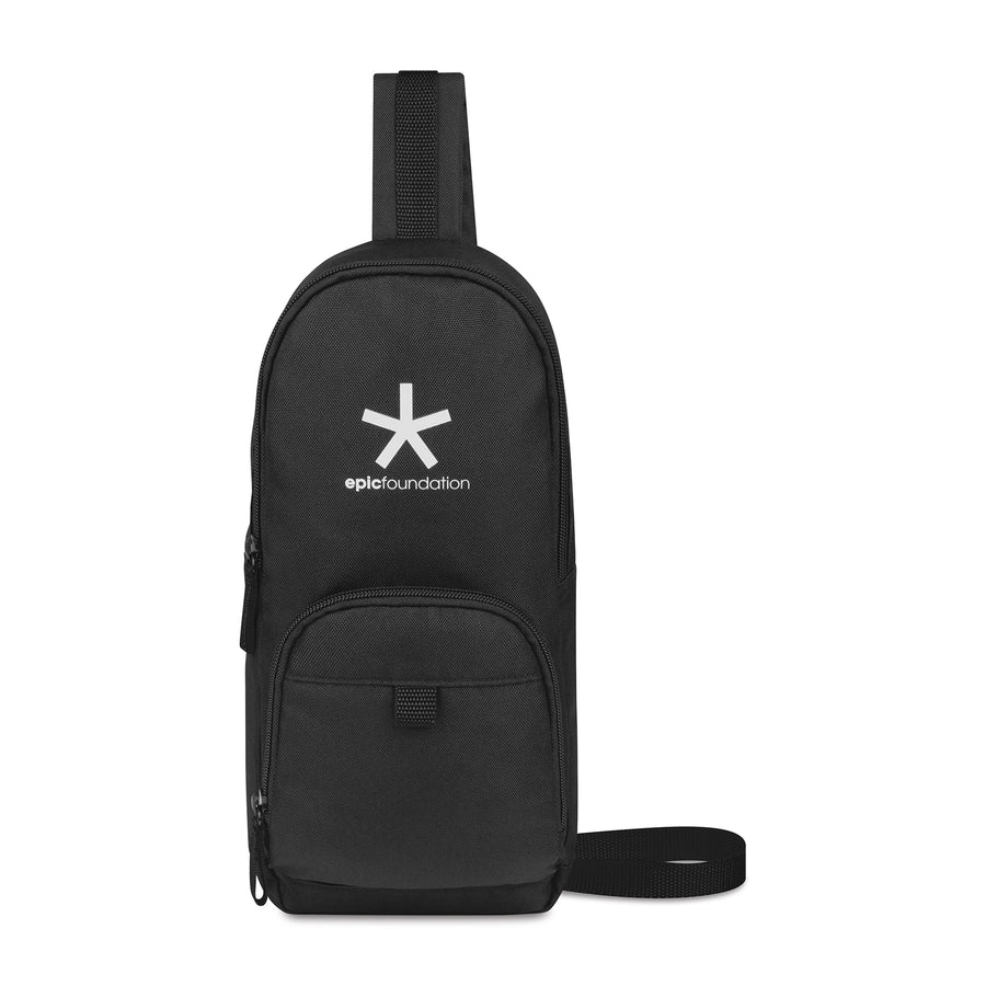 Repeat Recycled rPET Sling - Black | Custom Branded | Lemon Print
