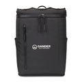 Acadia Recycled rPET Backpack Cooler - Black | Custom Branded | Lemon Print