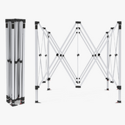 Heavy-duty 40mm hex aluminum canopy tent frame with telescopic legs and crank-up lattice