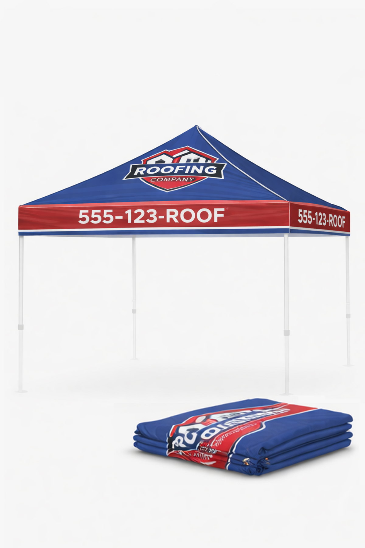 Replacement full-color printed canopy graphic for a 10x10 custom event tent