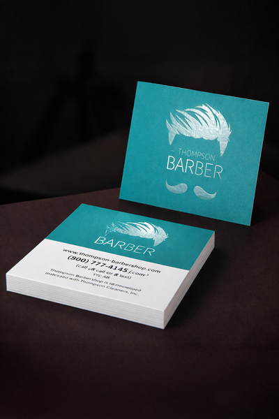 Soft Touch Spot-UV Square Business Cards - 2x2 Silk Finish Cards