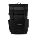 Timbuk2 City Compass Recycled Polyester Tech Flap Pack - Jet Black | Custom Branded | Lemon Print