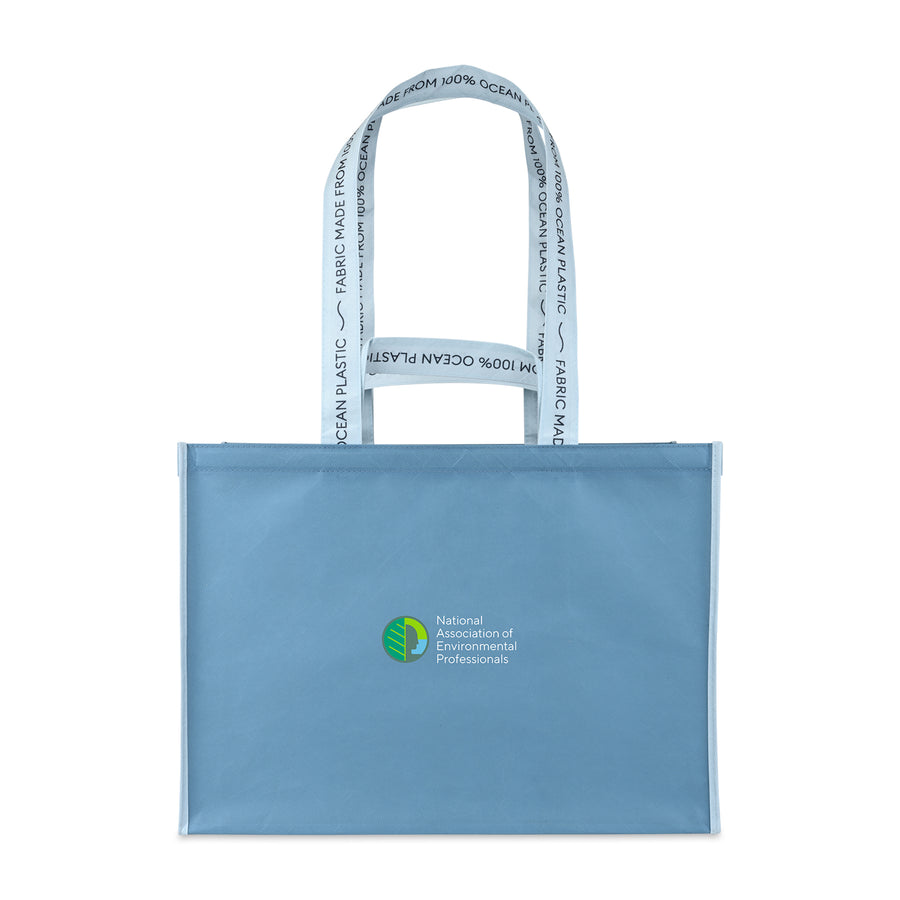 Out of the Ocean® Reusable XL Shopper with Click N' Stay® - Slate Grey | Custom Branded | Lemon Print