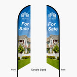 double sided feather angled flag  outdoor advertising banner