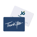 Deep Blue Thank You Greeting Card - White | Custom Branded | Lemon Print