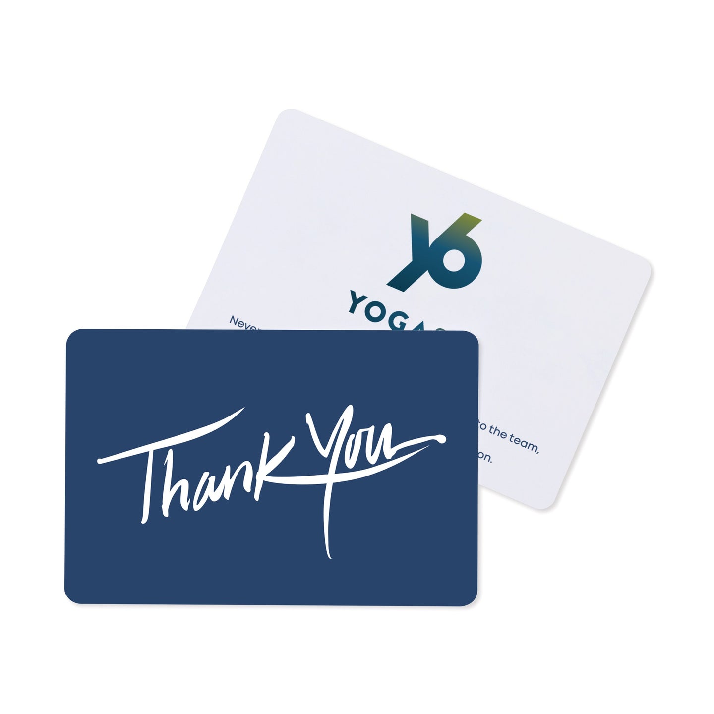 Deep Blue Thank You Greeting Card - White | Custom Branded | Lemon Print