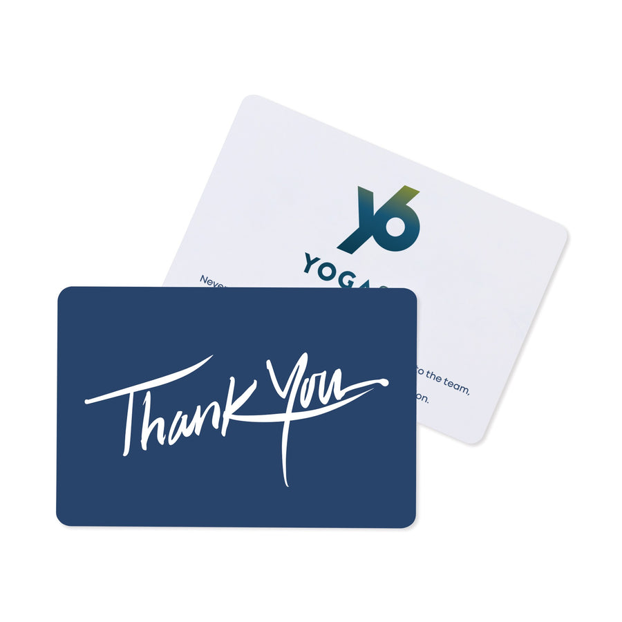 Deep Blue Thank You Greeting Card - White | Custom Branded | Lemon Print