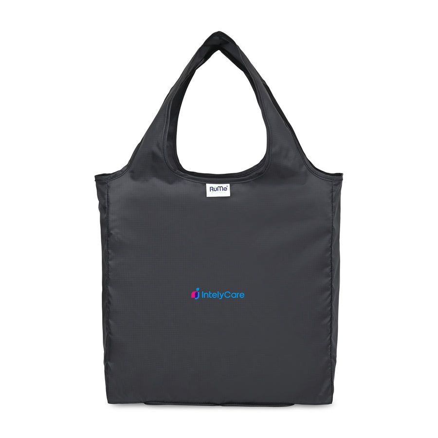 RuMe® Recycled Ripstop rPET bFold Tote - Black | Custom Branded | Lemon Print