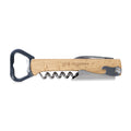 4 in 1 Wine & Bottle Opener - Wood | Custom Branded | Lemon Print