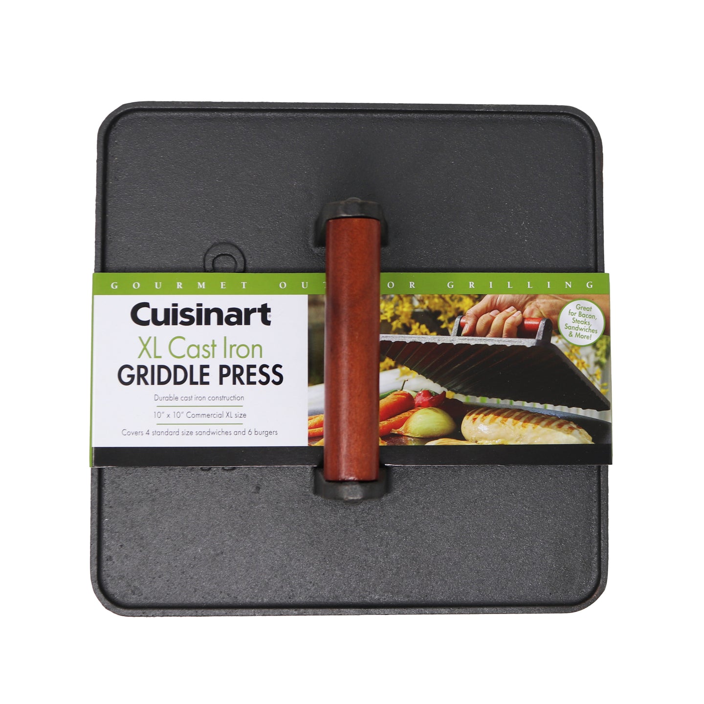 Cuisinart Outdoors® XL Cast Iron Griddle Press