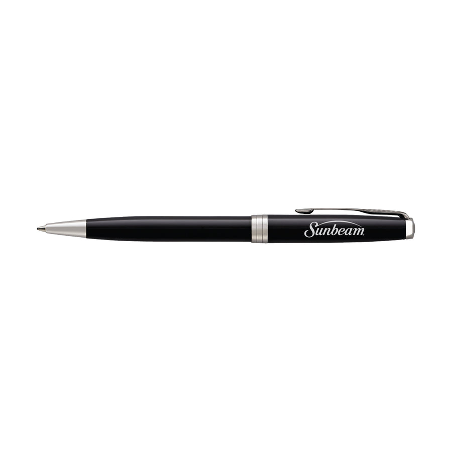 Parker Sonnet Ballpoint - Black - Silver Trim | Custom Branded | Lemon Print